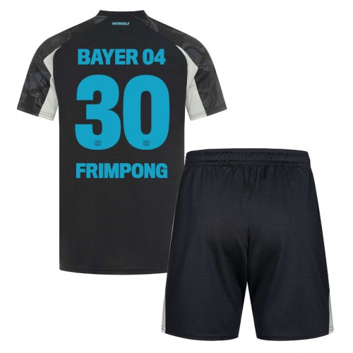 Dětský fotbalový dres Bayer Leverkusen Jeremie Frimpong #30 2024-25 Třetí Krátký Rukáv (+ trenýrky)